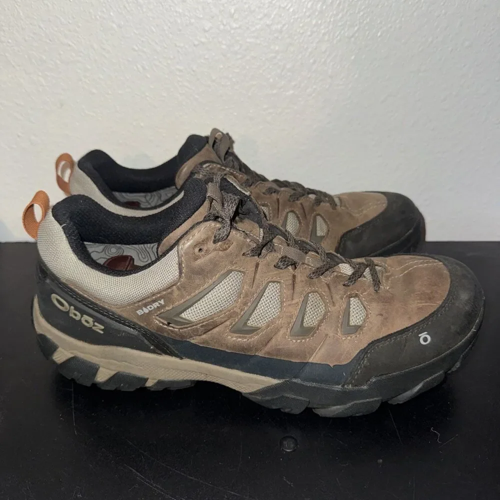 Oboz Sawtooth X Low Brown Leather B-Dry Hiking Trail Shoes Gorpcore Men's 11